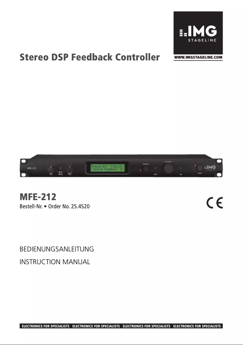 Image de la première page du manuel de l'appareil MFE-212