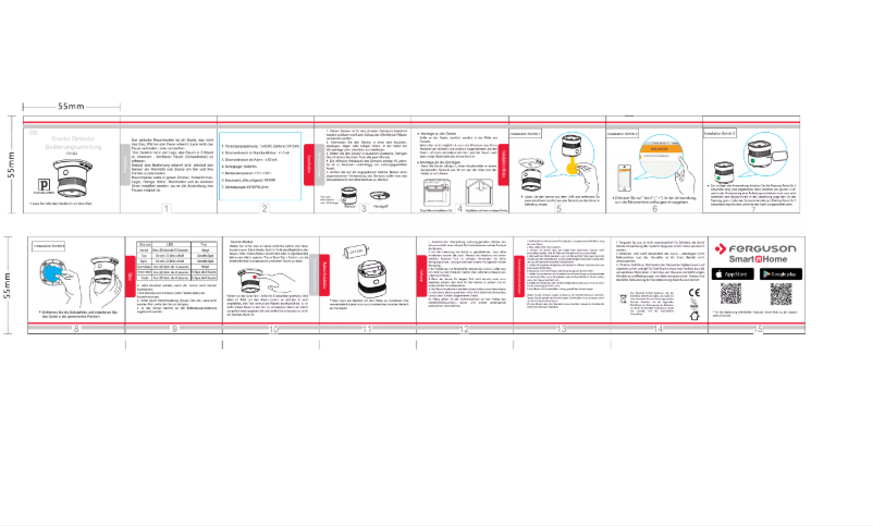 Page 1 de la notice Manuel utilisateur Ferguson SmartHome Smoke Detector FS1SD
