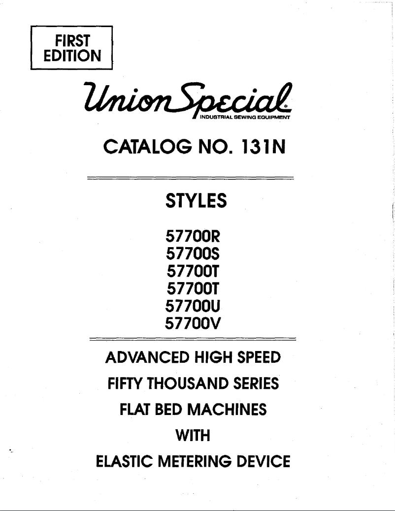 Page 1 de la notice Manuel utilisateur Union Special 57700V