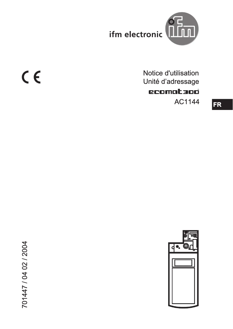 Page n°1 - Manuel utilisateur IFM AC1144