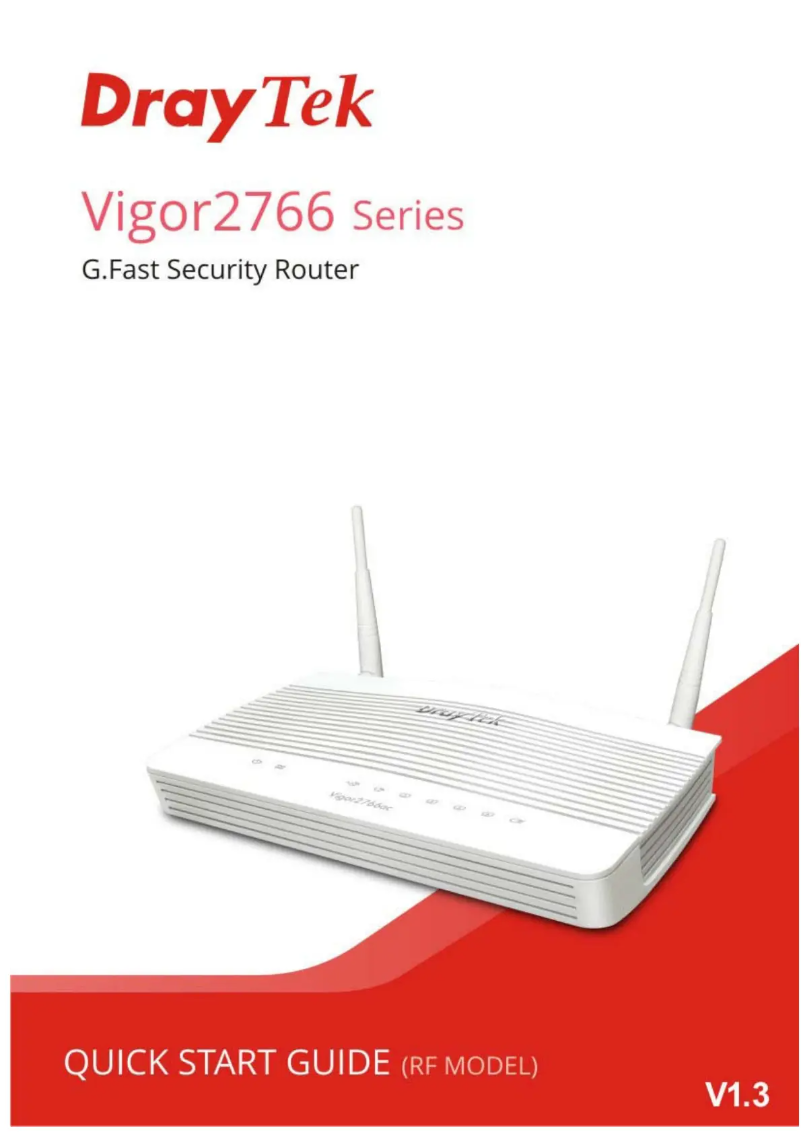 Page 1 de la notice Guide de démarrage rapide Draytek Vigor 2766ax