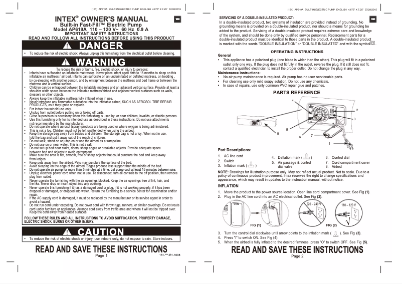 Page 1 de la notice Manuel utilisateur Puma AP619A