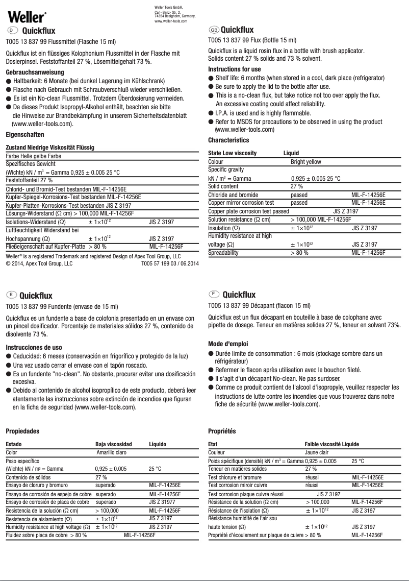 Image de la première page du manuel de l'appareil QuickFlux