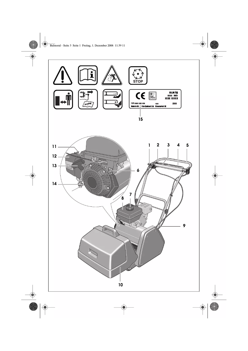 Image de la première page du manuel de l'appareil Balmoral 17 SK