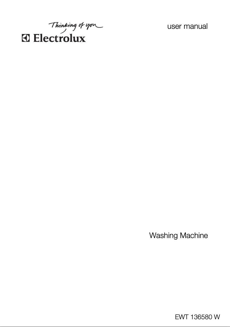 Page n°1 - Manuel utilisateur Electrolux EWT 136580 W