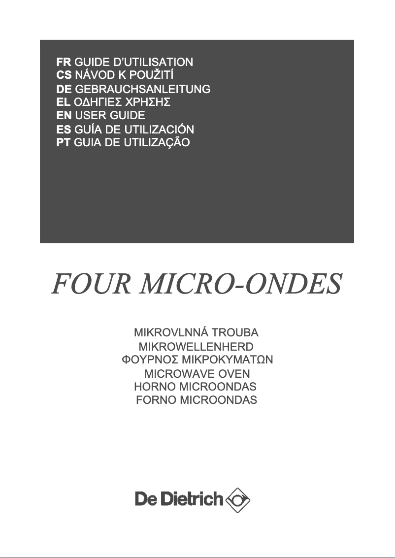 Page n°1 - Manuel utilisateur De Dietrich DME7121X