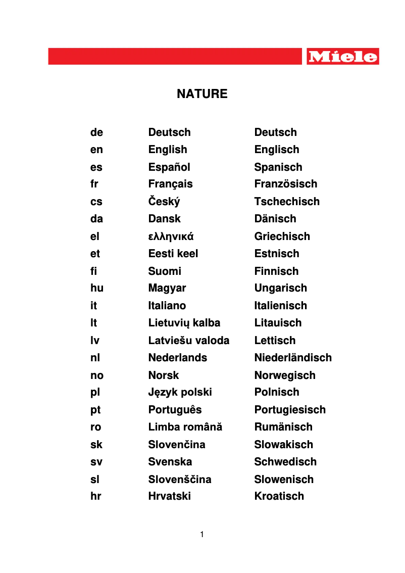 Page 1 de la notice Manuel utilisateur Miele FAN 151 L Duftflakon NATURE