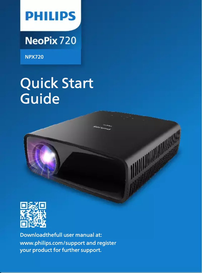 Page 1 de la notice Guide de démarrage rapide Philips NeoPix 720 NPX720