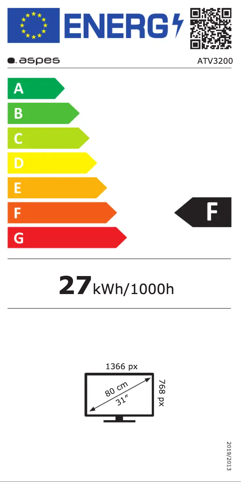Page n°1 - Label énergétique Aspes ATV3200
