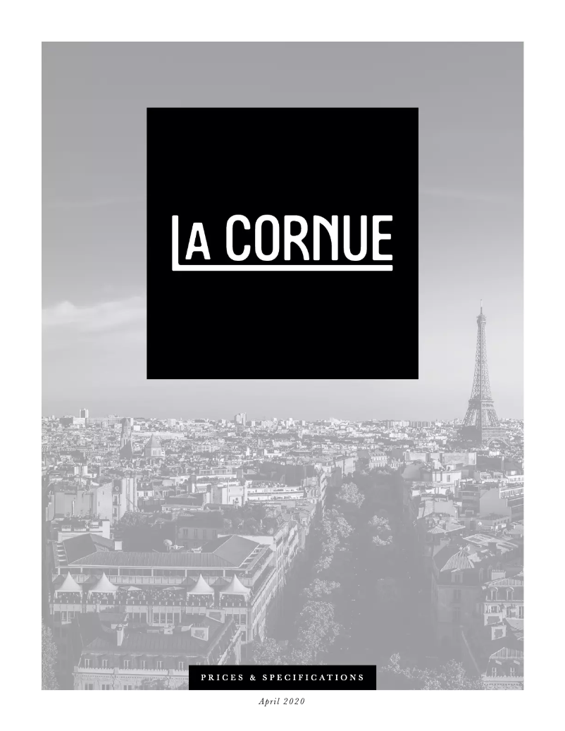 Page 1 de la notice Fiche technique La Cornue G4 Chateau 150