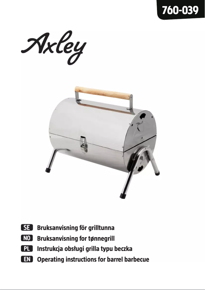 Page n°1 - Manuel utilisateur Axley 760-039