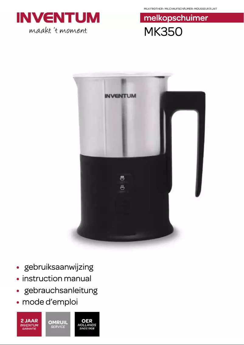 Page n°1 - Manuel utilisateur Inventum MK350