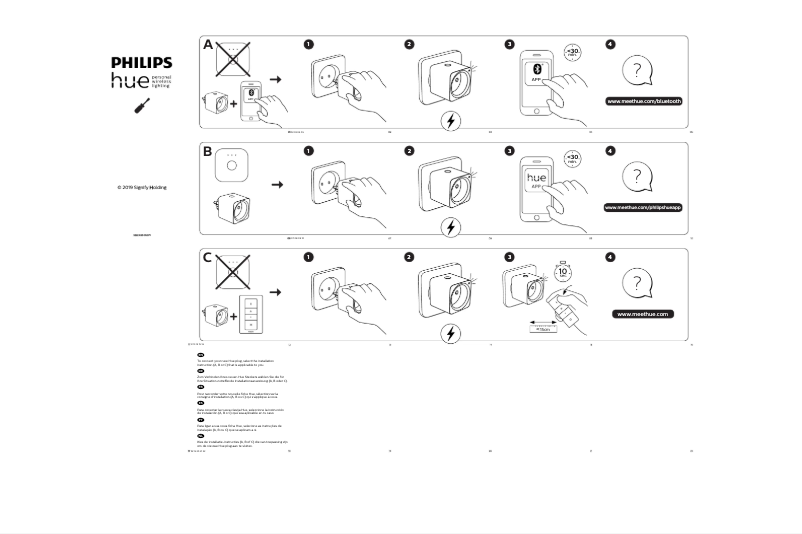 Image de la première page du manuel de l'appareil Hue Smart Plug