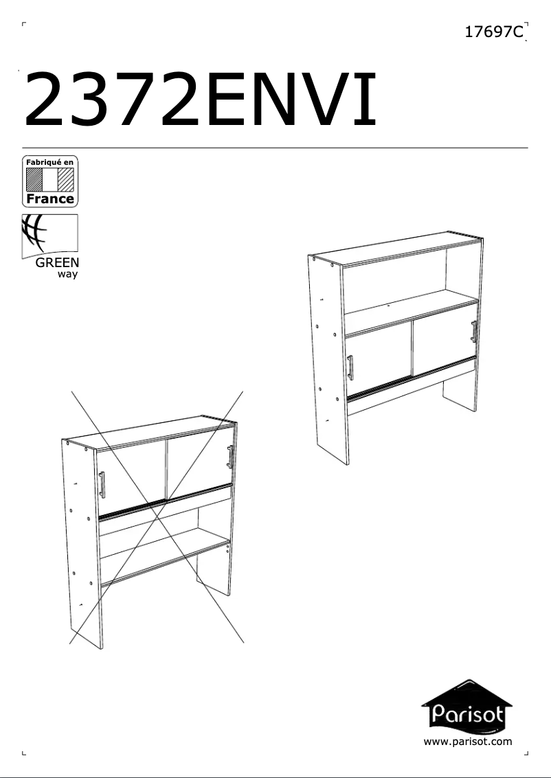 Page 1 de la notice Manuel utilisateur Parisot Snoop 2372ENVI