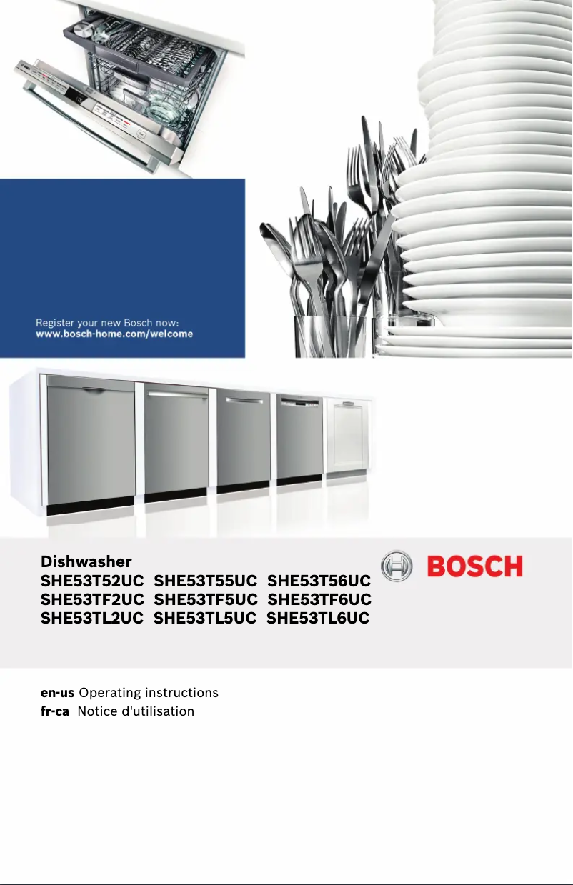 Page n°1 - Manuel utilisateur Bosch SHE53T55UC