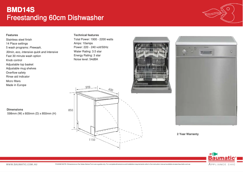 Imagen de la primera página del manual del dispositivo BMD14S