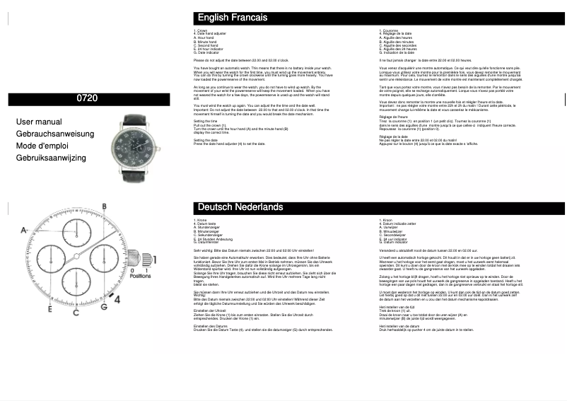 Page n°1 - Manuel utilisateur Davis 0720