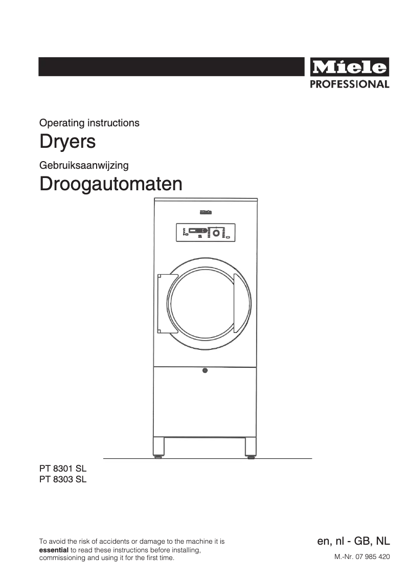 Image de la première page du manuel de l'appareil T 8301