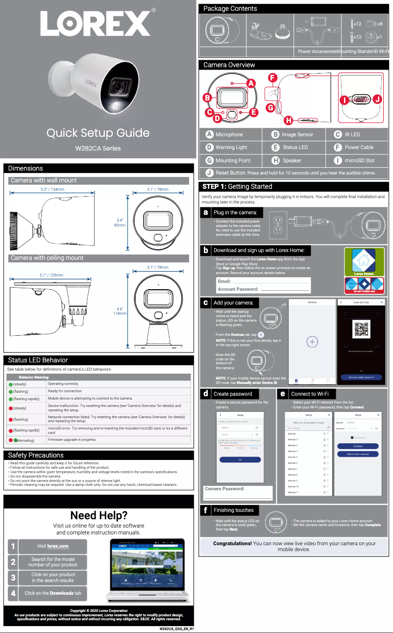 Image de la première page du manuel de l'appareil W282CAD