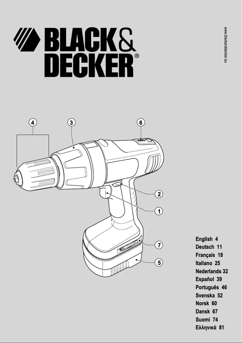 Page n°1 - Manuel utilisateur Black & Decker PS18
