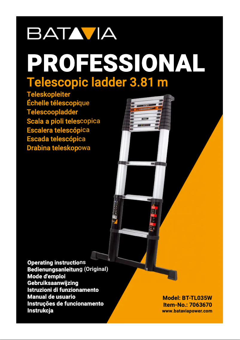 Página 1 del manual Manual de usuario Batavia BT-TL035W