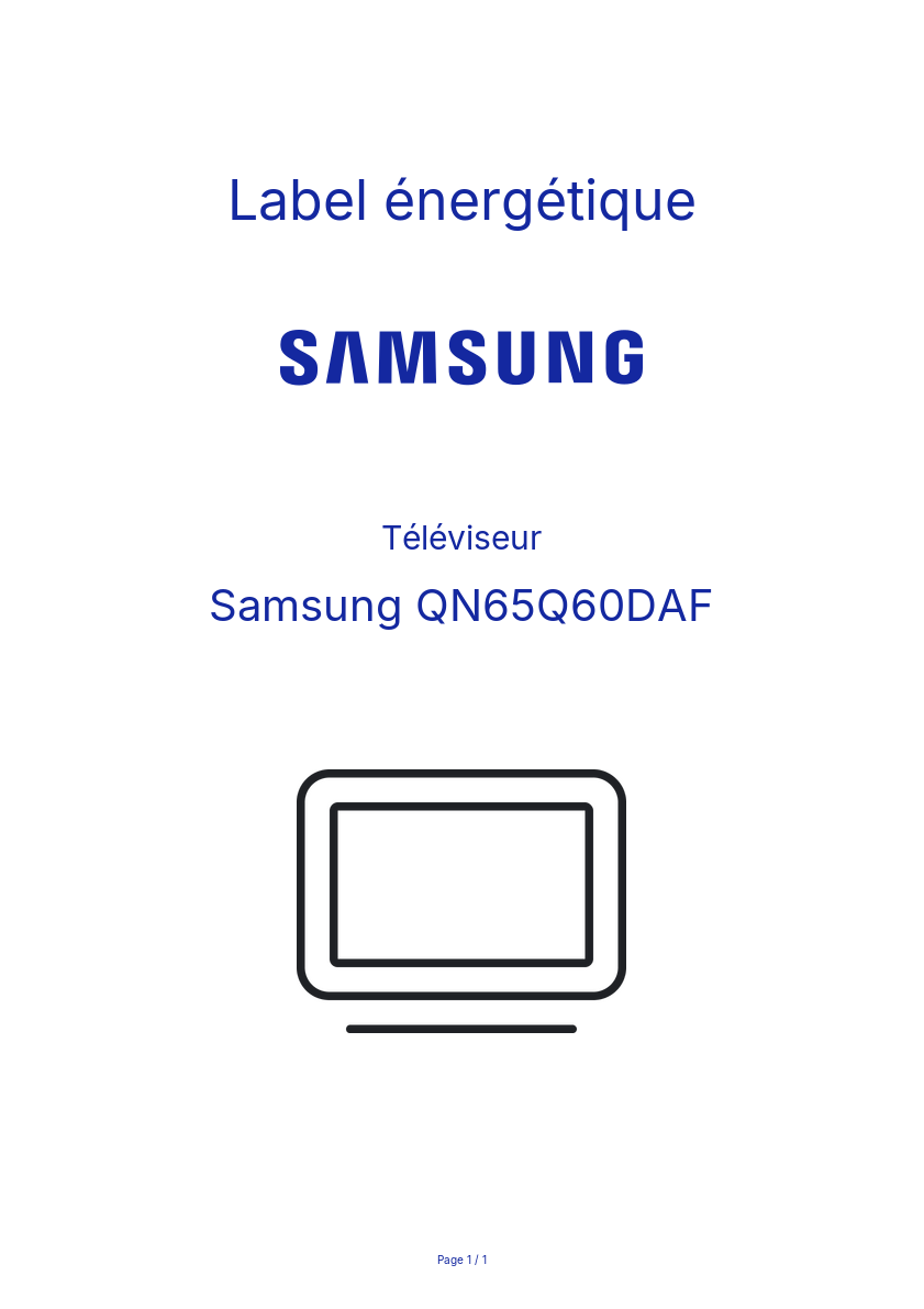 Image de la première page du manuel de l'appareil QN65Q60DAF