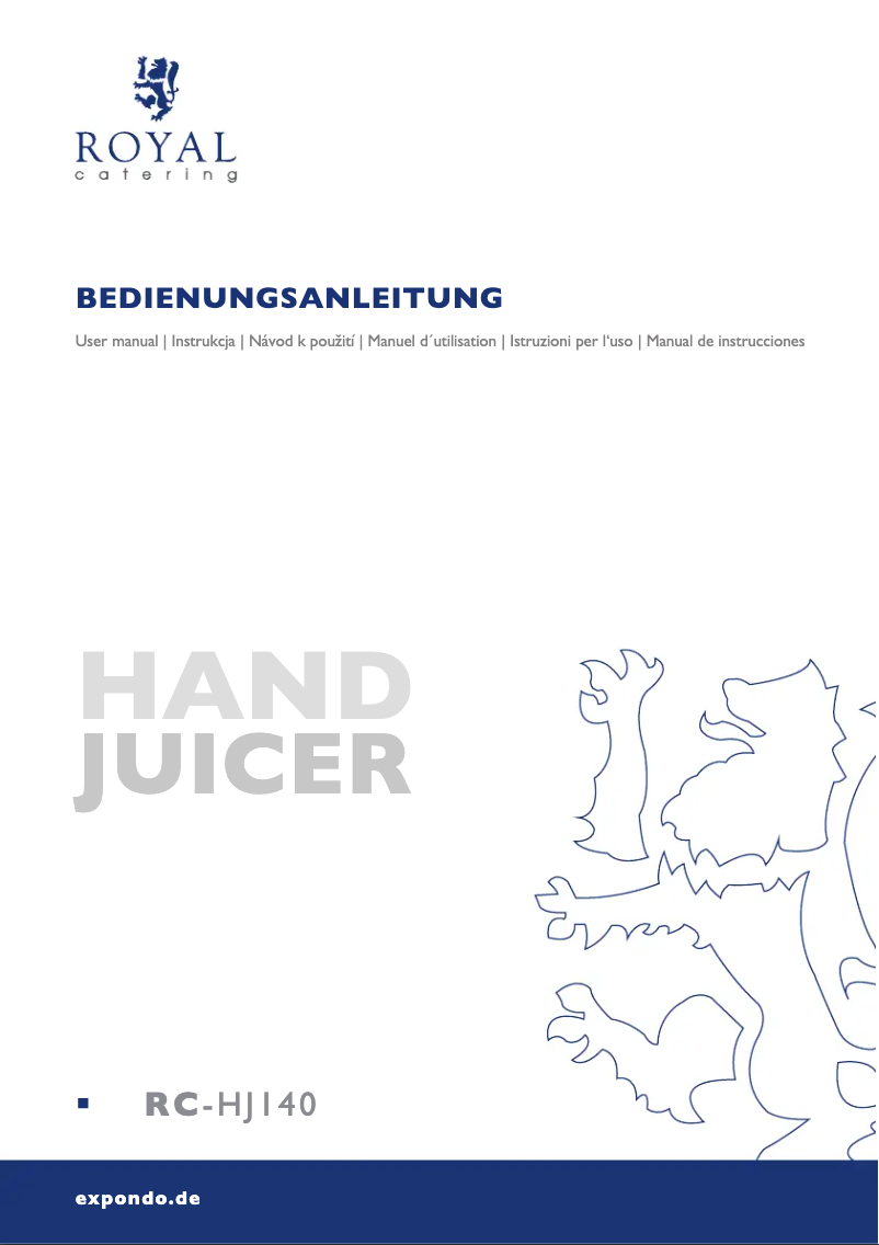 Image de la première page du manuel de l'appareil RC-HJ140