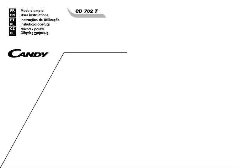 Page n°1 - Manuel utilisateur Candy CD 702 T