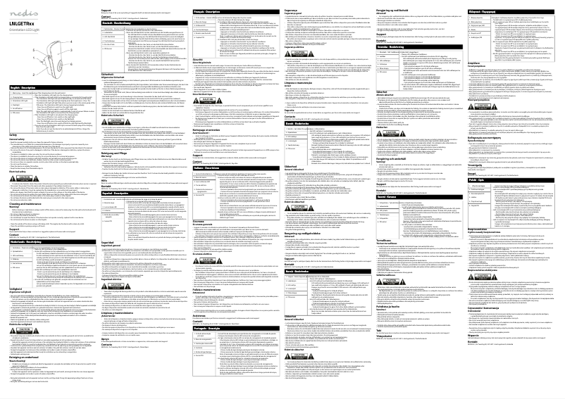 Page 1 de la notice Manuel utilisateur Nedis LNLGETRWT