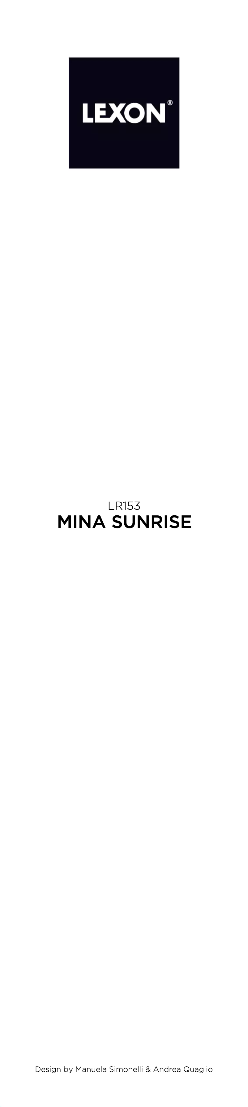 Page n°1 - Manuel utilisateur Lexon Mina Sunrise