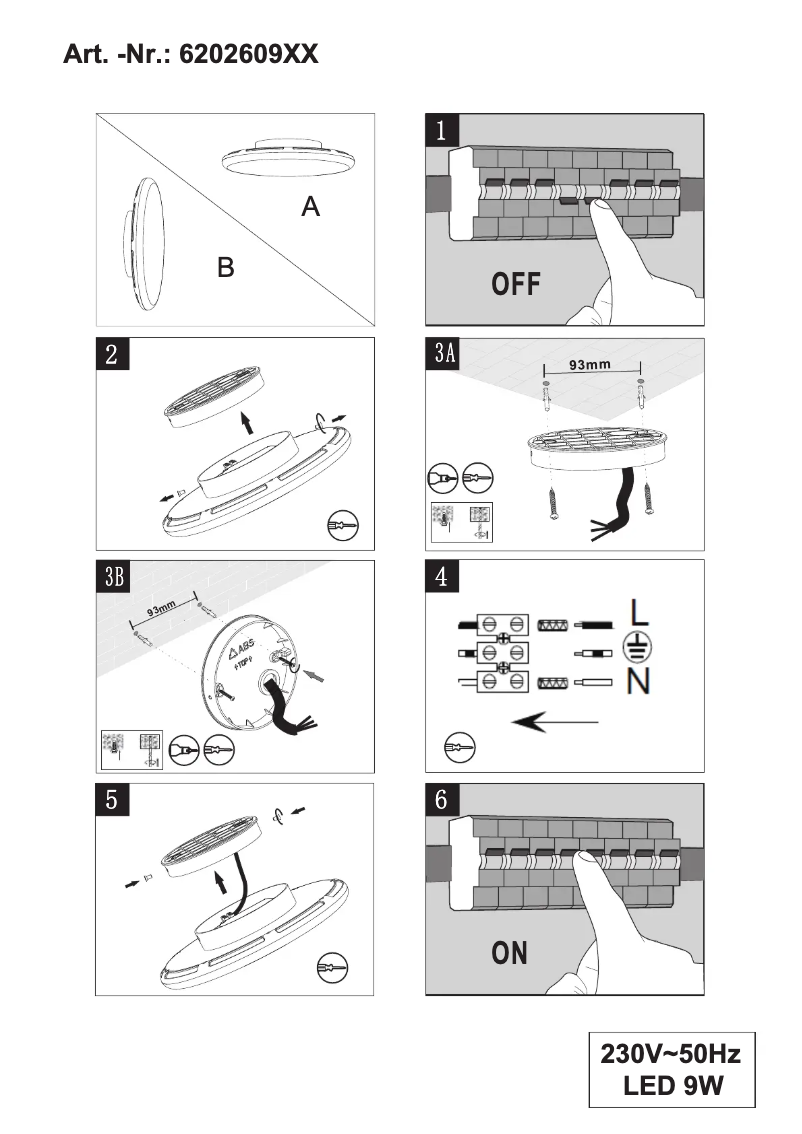 Page n°1 - Manuel utilisateur Trio Lighting Bering