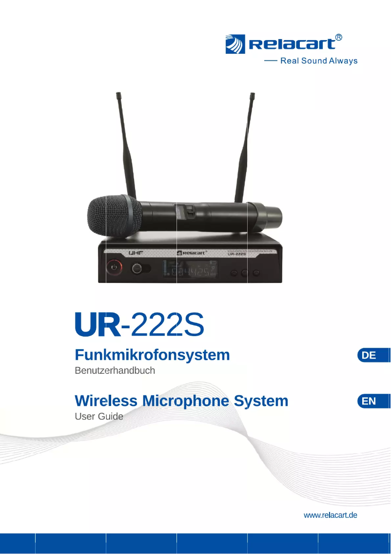 Page n°1 - Manuel utilisateur Relacart UR-222D