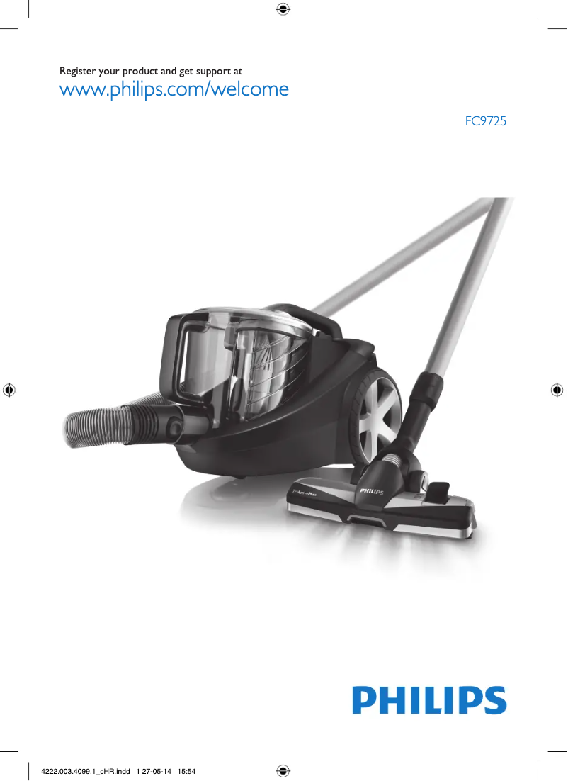 Page 1 de la notice Manuel utilisateur Philips PowerPro Expert FC9725