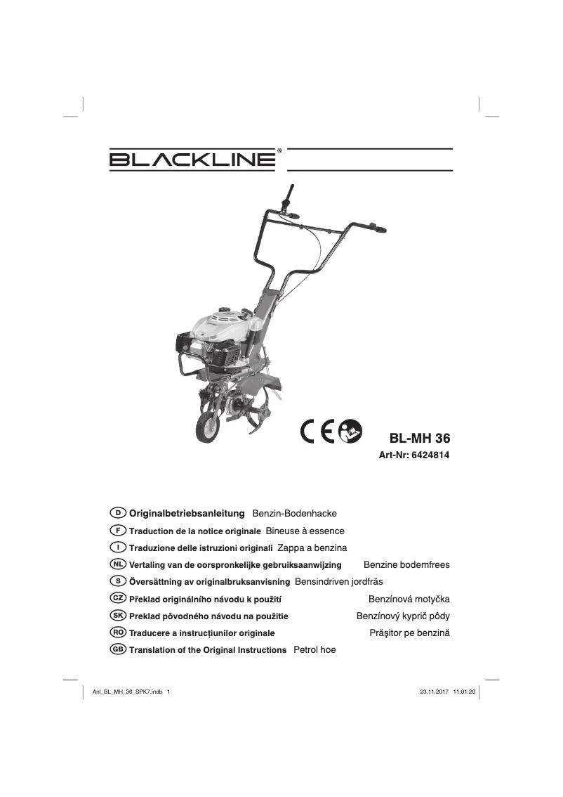 Page 1 de la notice Manuel utilisateur BlackLine BL-MH 36