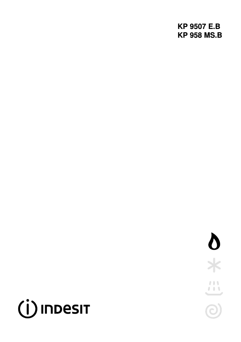 Page 1 de la notice Manuel utilisateur Indesit KP 958 MS.B