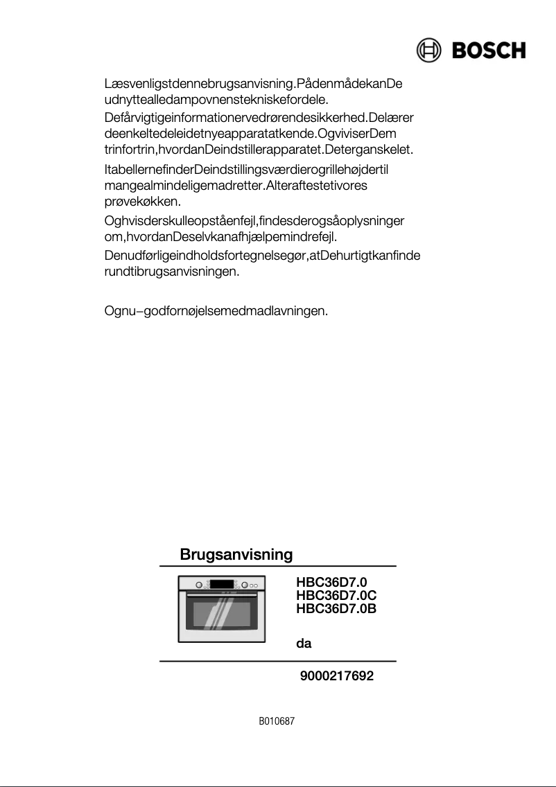 Página 1 del manual Manual de usuario Bosch HBC36D750