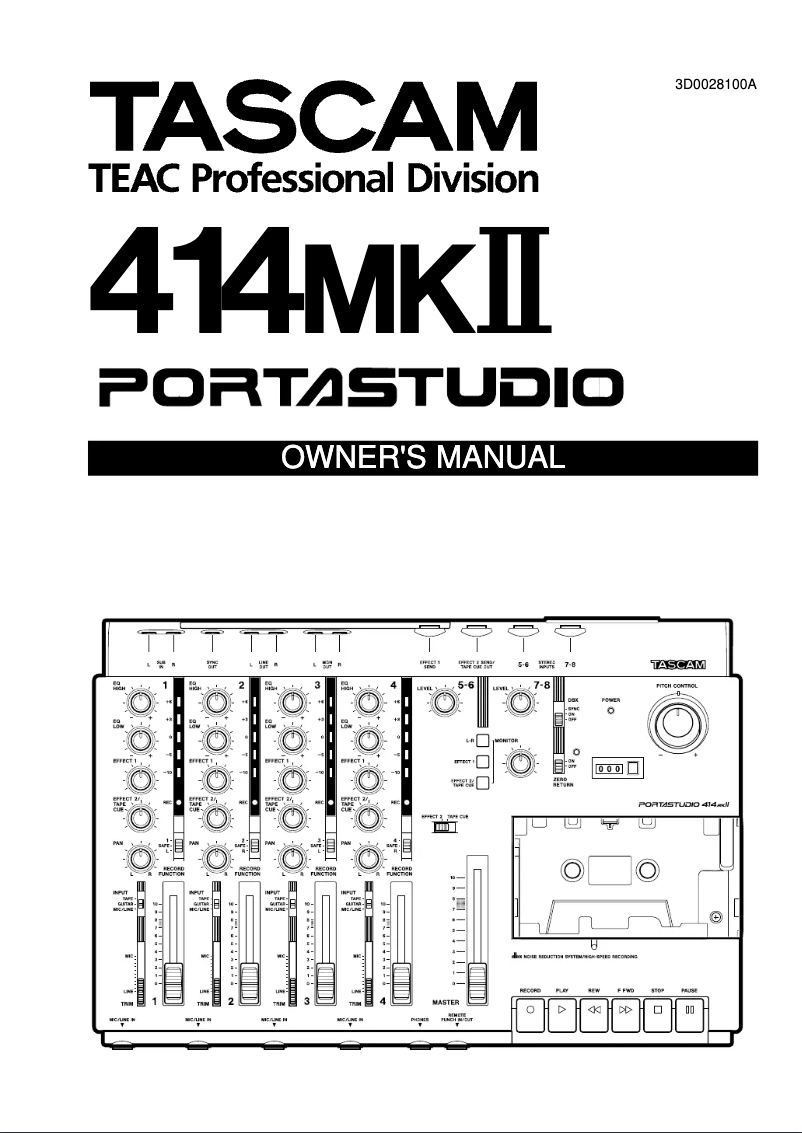 Image de la première page du manuel de l'appareil 414MKII