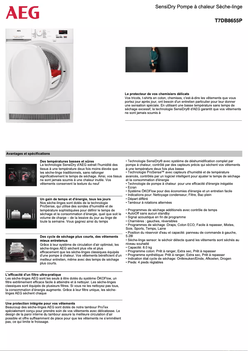 Image de la première page du manuel de l'appareil T7DB8655P