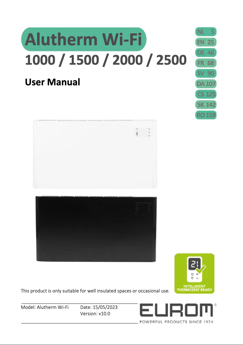 Image de la première page du manuel de l'appareil Alutherm 2000 WiFi