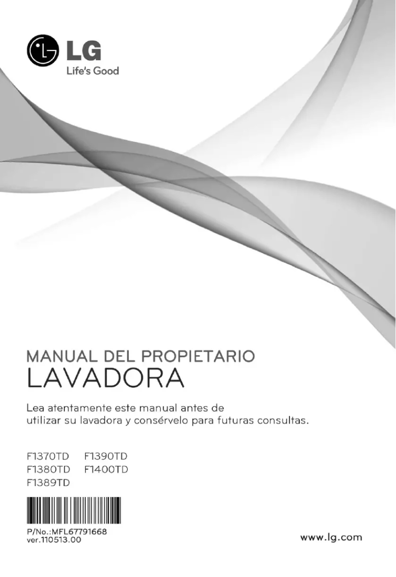 Page n°1 - Manuel utilisateur LG F1380TD
