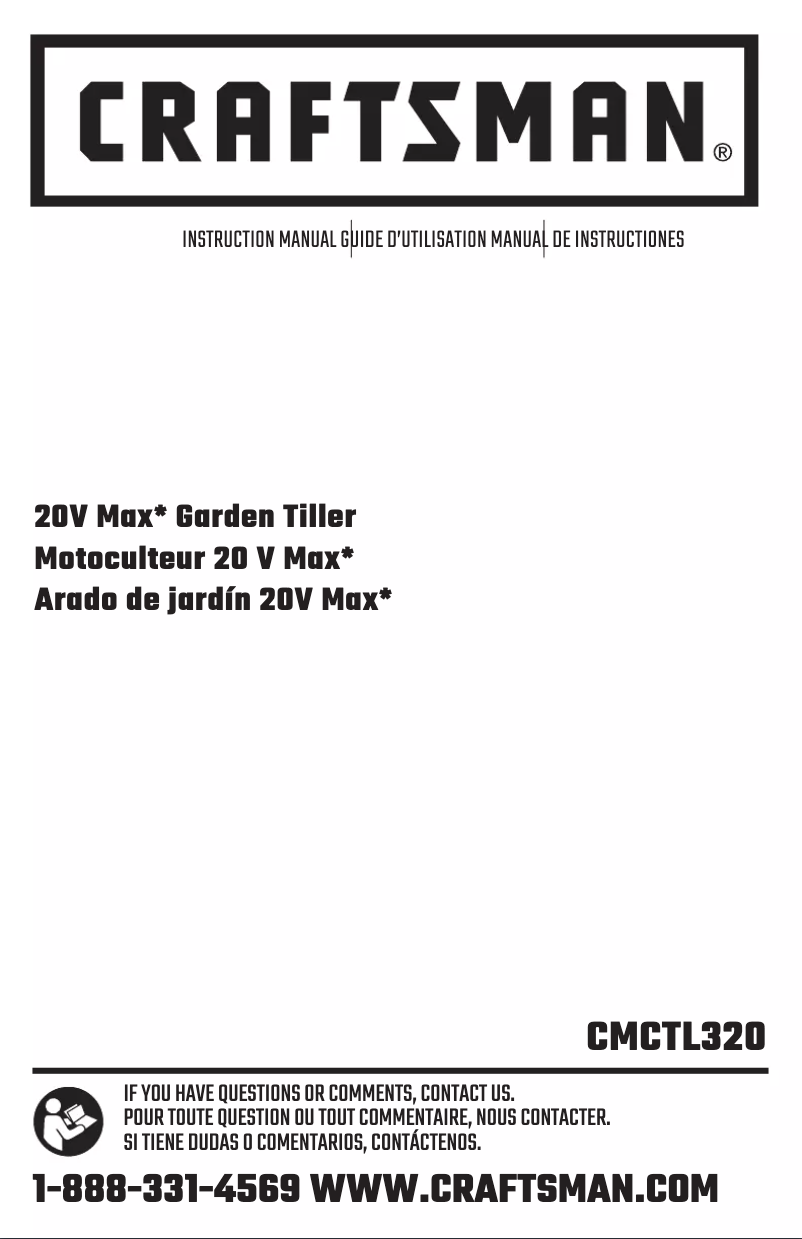 Page 1 de la notice Manuel utilisateur Craftsman CMCTL320