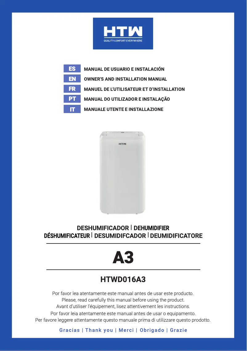 Image de la première page du manuel de l'appareil A3