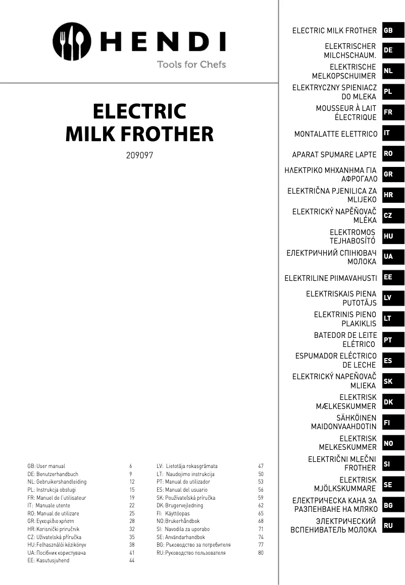Image de la première page du manuel de l'appareil 209097