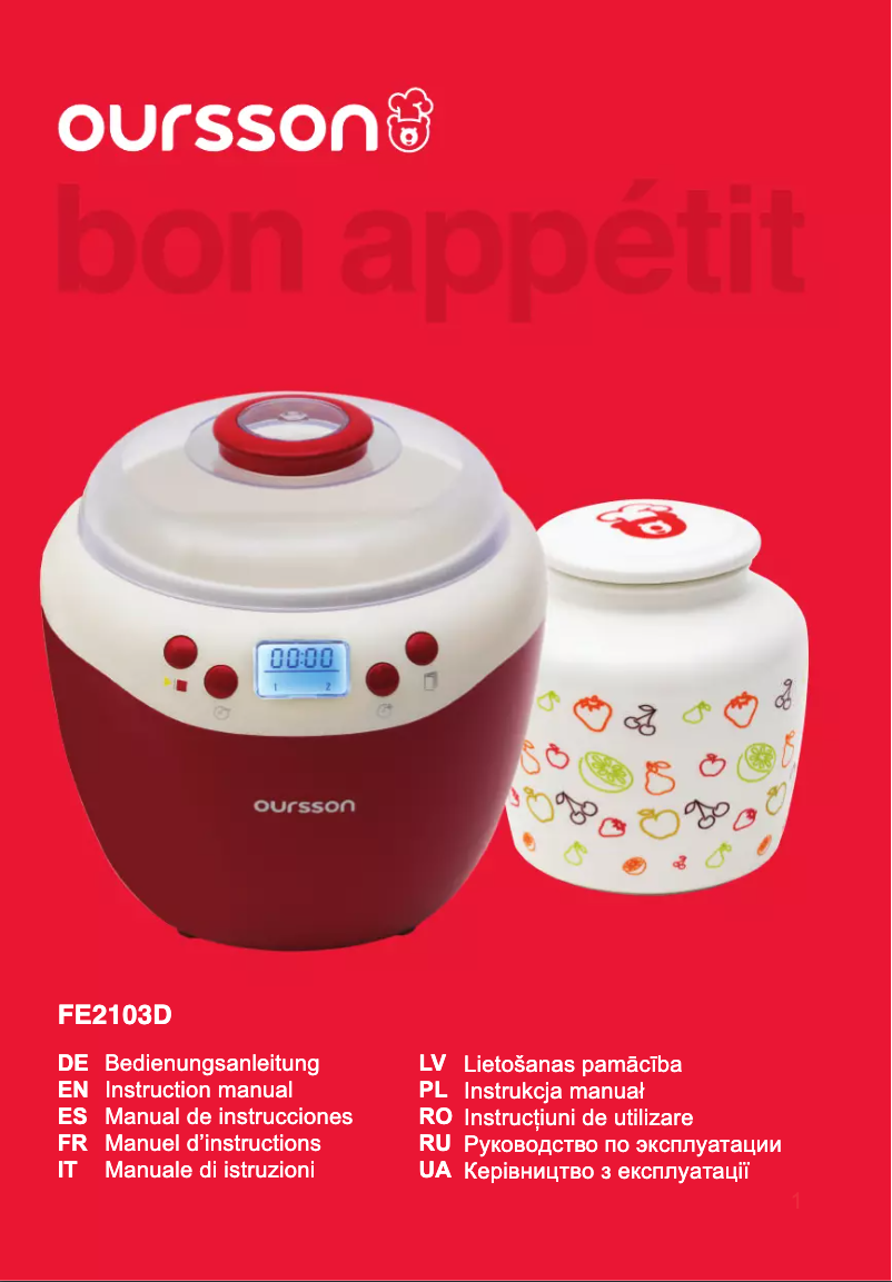 Page 1 de la notice Manuel utilisateur Oursson FE2103D