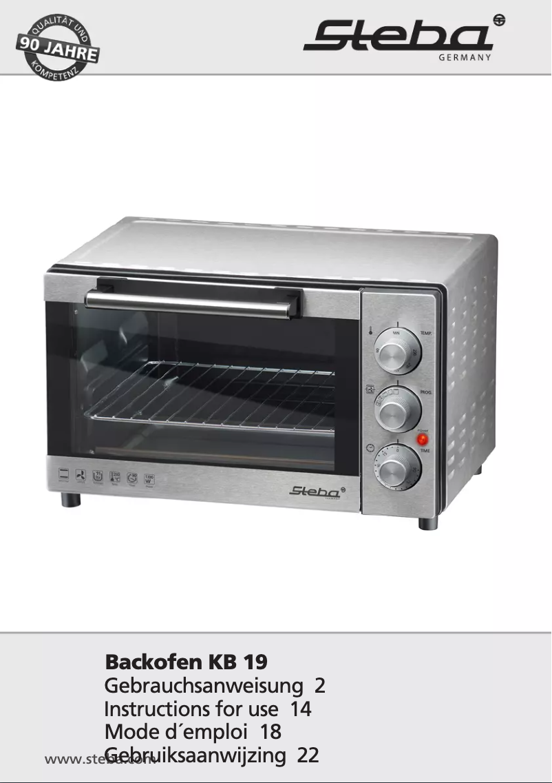 Page n°1 - Manuel utilisateur Steba KB19