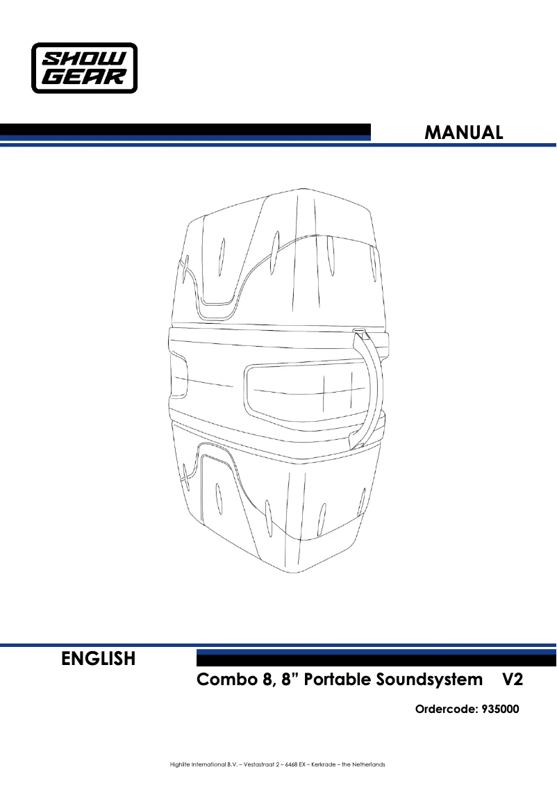 Page 1 de la notice Manuel utilisateur Showtec Combo8