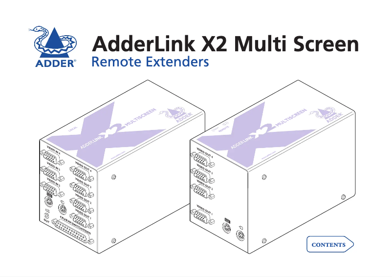 Page n°1 - Manuel utilisateur Adder ADDERLink X2