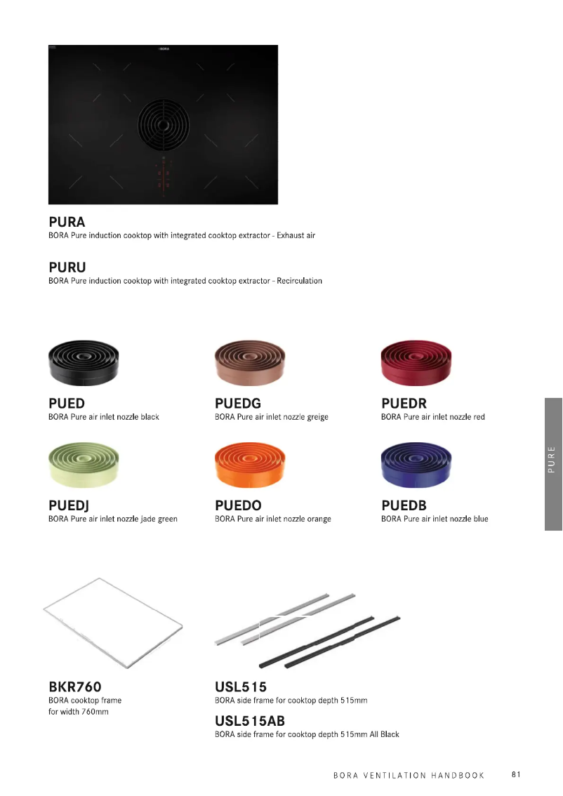 Page 1 de la notice Fiche technique BORA Puru