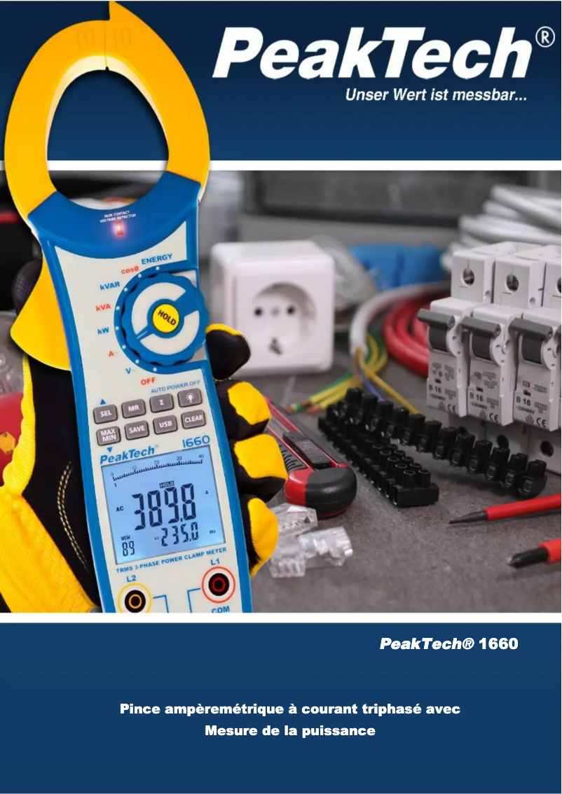 Page n°1 - Manuel utilisateur PeakTech 1660