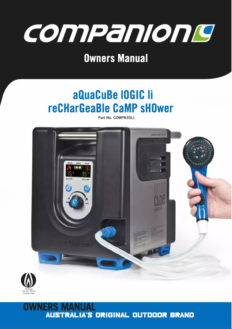 Page n°1 - Manuel utilisateur Companion AquaCube Logic Li COMP830LI